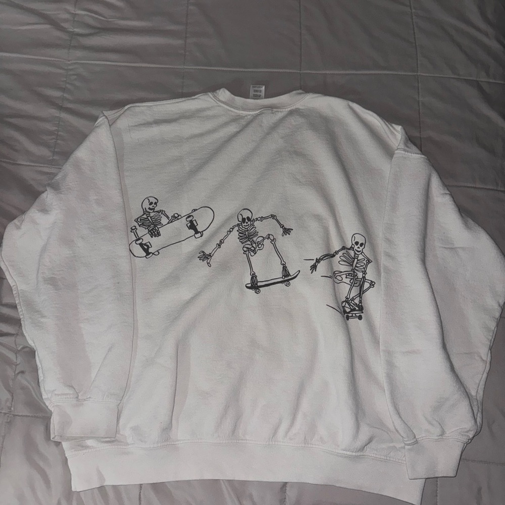 Skeleton Skateboarder Crew Neck